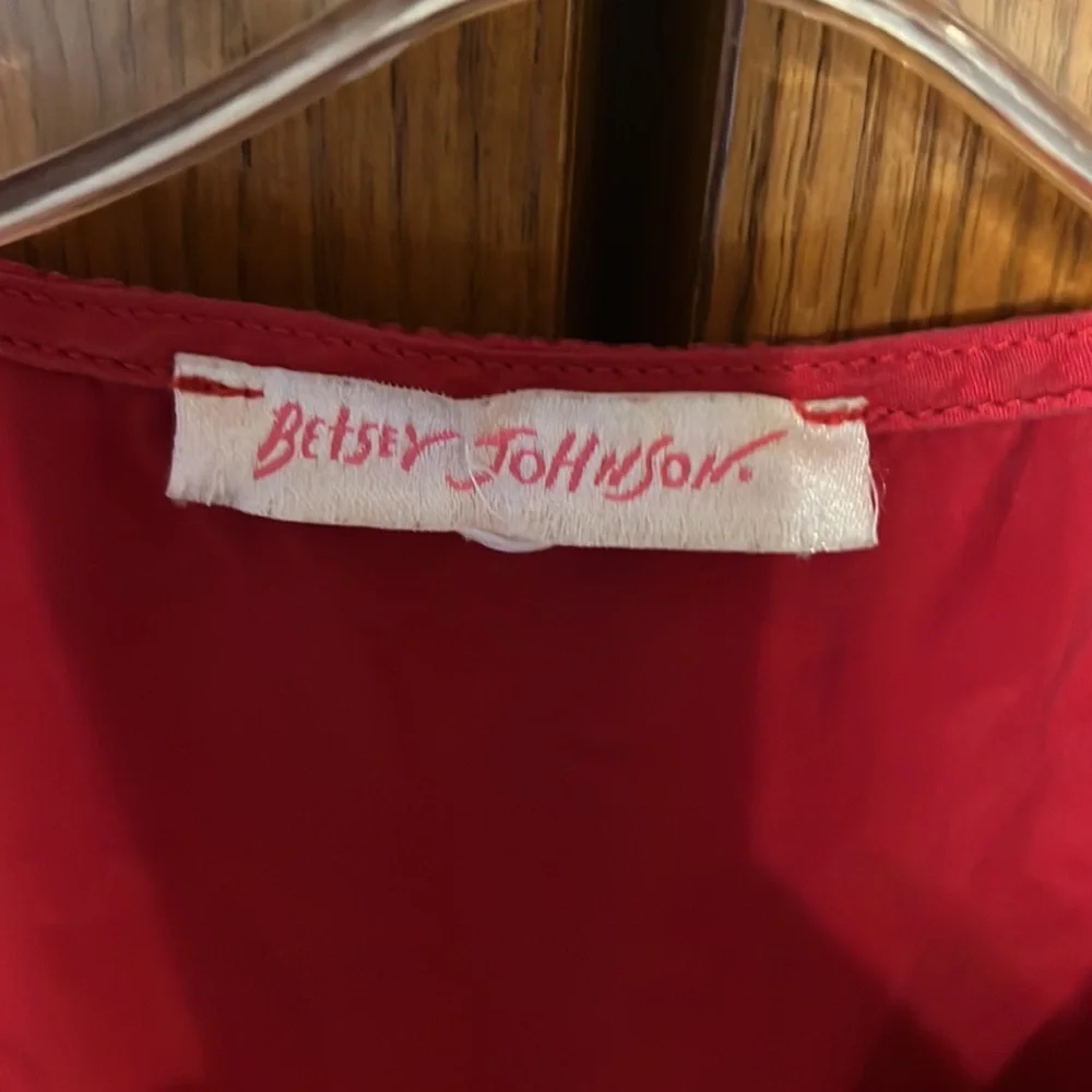 🔥HP🔥Vintage Betsey Johnson Red  Dress w/ Tie Back - Picture 2 of 4